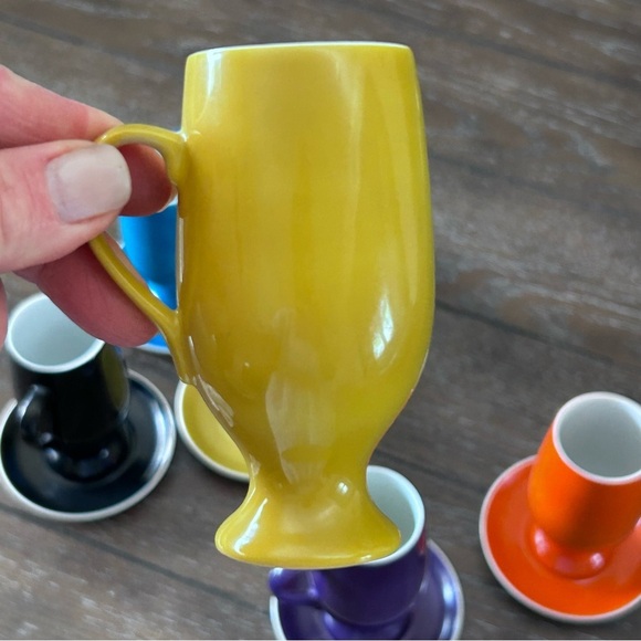 LaGardo Tackett Schmid Set of 6 Espresso cups with Saucers - MCM 1970’s - Picture 8 of 13